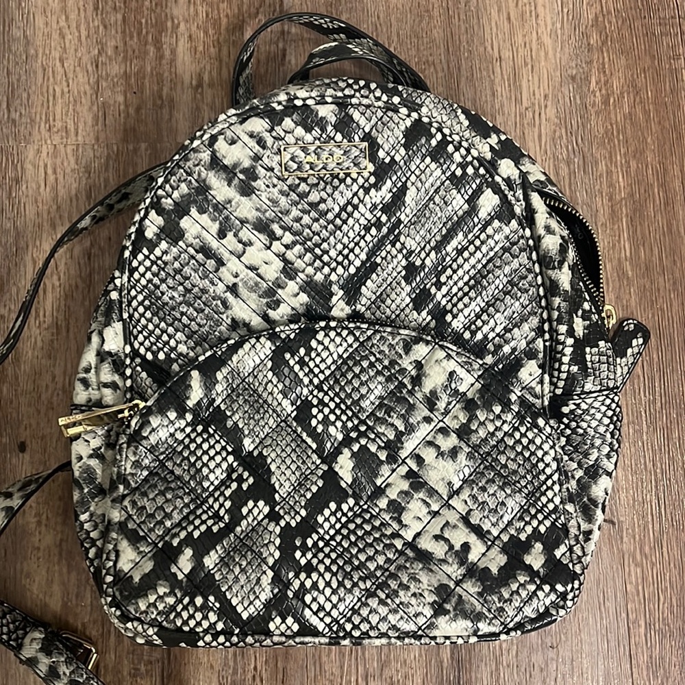 Aldo Snake skin mini backpack